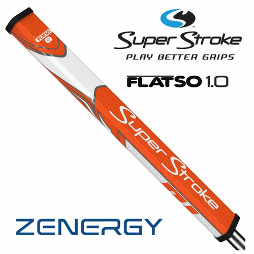 SuperStroke Zenergy Flatso 1.0 Putter Grip - White/Orange
