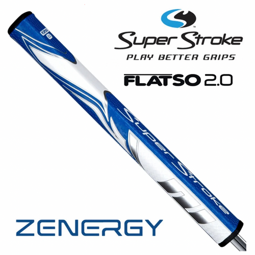 SuperStroke Zenergy Flatso 2.0 Putter Grip - Blue/White