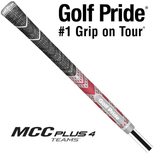 Golf Pride MCC Plus4 Teams Standard Grip - Grey/Red