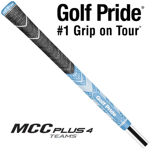 Golf Pride MCC Plus4 Teams Midsize Grip - Light Blue/White