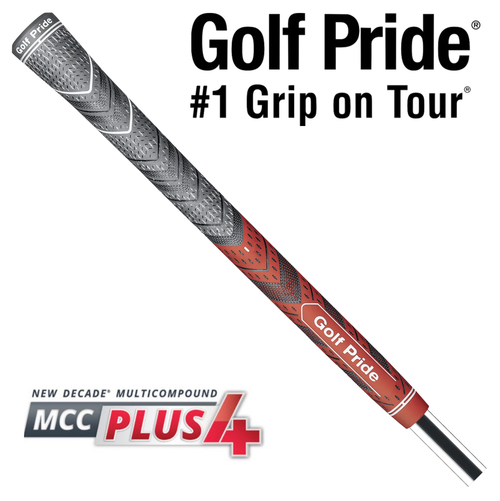 Golf Pride MCC Plus4 Standard Grip - Black/Red