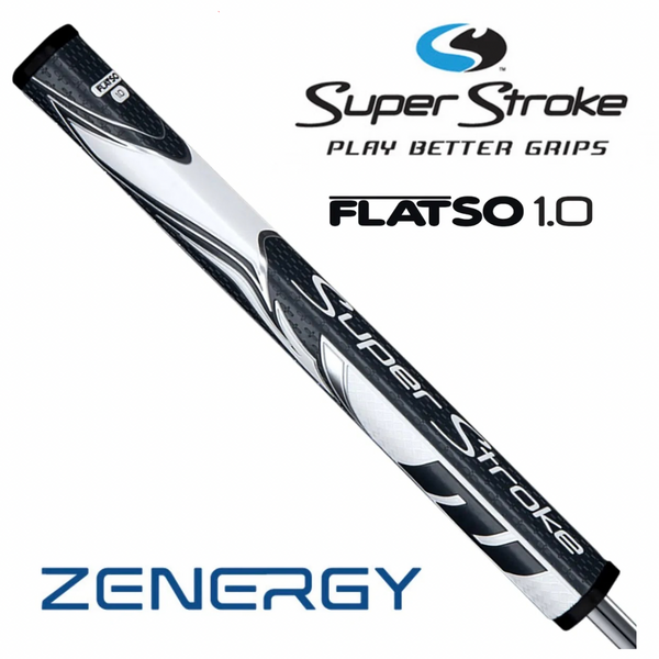 SuperStroke Zenergy Flatso 1.0 Putter Grip - Grey/White