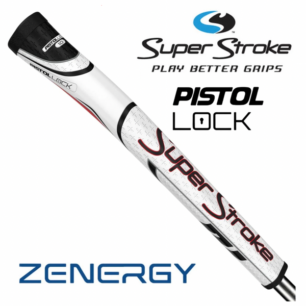 SuperStroke Pistol Lock 1.0 Putter Grip - White/Red