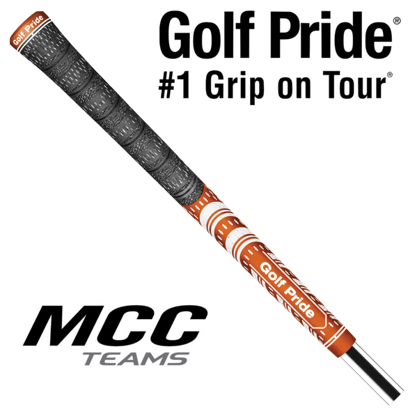 Golf Pride MCC Teams Midsize Grip - Dark Orange/White