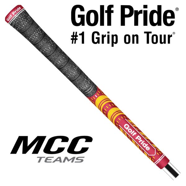 Golf Pride MCC Teams Standard Grip - Dark Red/Yellow