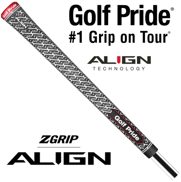Golf Pride Z-Grip Align Standard Grip - Black/White/Red