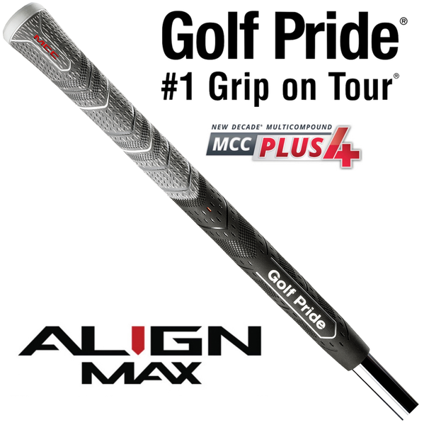 Golf Pride MCC Plus 4 Align Max Midsize Grip - Black/Grey