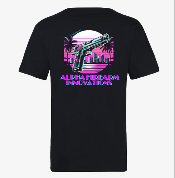 Vice Themed Alpha Firearm Innovations T-Shirt