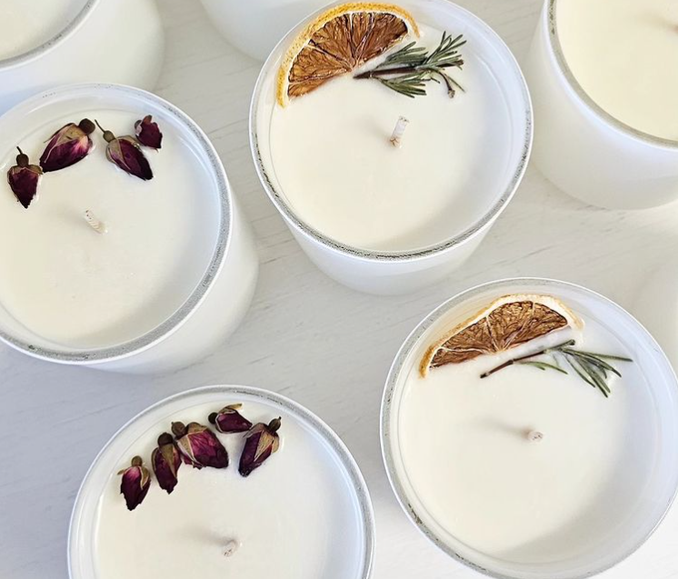 JAR OF WAX HAND POURED CANDLES