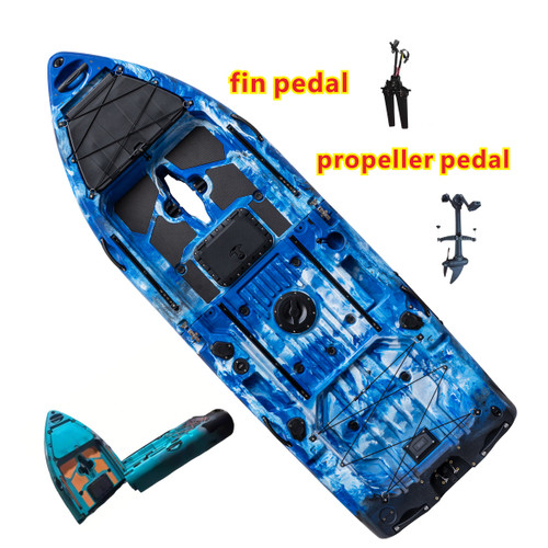 Itoo 9ft Modular Detachable Single Double Pedal Fishing Kayak Fin Pedal Propeller Pedal Motorised Kayak
