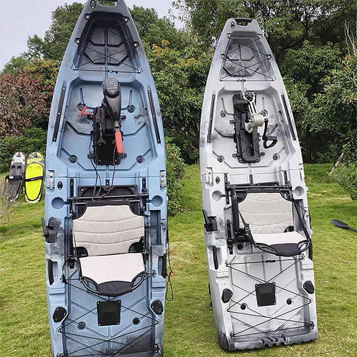 Modular Kayak Electric Pedal Driven HDPE Fishing Boat Portable Take Apart Canoe Motorized Lightweight Durable Accessories Gear