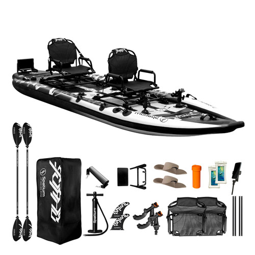Spatium Local Warehouse Inflatable 2 Person Drop Stitch Inflatable Fishing Canoe/kayak with Seats Inflatable Fishing Kayak