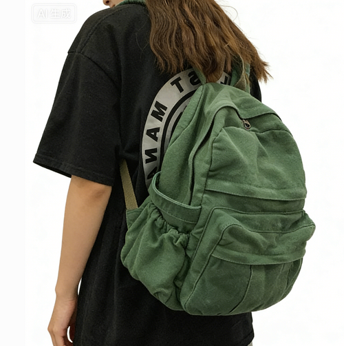 Latest Design Retro Custom Logo Canvas Unisex Outdoor Waterproof Travel Backpacks for Students