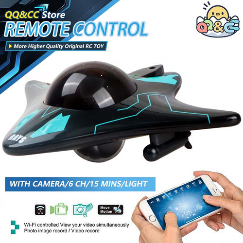 RC Boat Submarine with Camera Underwater 6Ch Remote Control Wifi Fpv Remote Control Boats Radio Control Toys for Boyts Kid Gifts