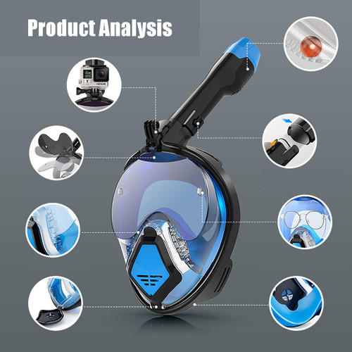 10 Generation diving mask Underwater Snorkeling Full Face Swimming Mask Diving Respirator Masks Breathing for Kids Adult