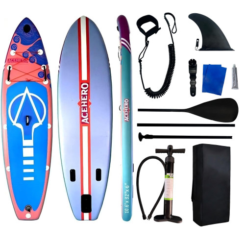 Wholesale Portable Eco-Friendly Inflatable Paddle Board Drop Stitch Surfing Board with 3 Fin System for Lakes & Rivers