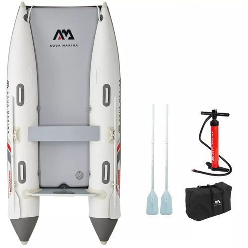AQUA MARINA AIRCAT 285*160cm Double Body PVC Inflatable Boat Drifting Touring Offshore Waters 4-Person Capacity 3.7kW Engine DWF