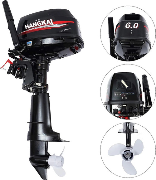 Factory Sale Hangkai 2 Stroke 6HP Water Cooled Marine Engine Outboard Motor For Boat With 2 Years Warranty