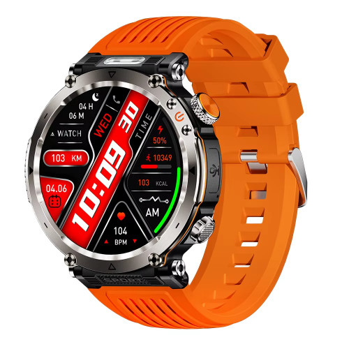 HOT HT30 Sports Smartwatch with Flashlight IP68 Waterproof Round Screen BT Call Health Monitoring Relojes Smart Watch for