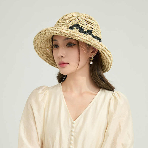 Summer Straw Hats for Beach Mom and Daughter Sun Panama Hats Simple Bow Kids Women Girl Lady Sunshade Bohemia Beach Vocation Cap