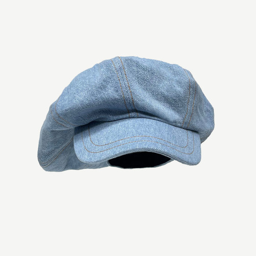 Newsboy Hat Women Octagonal Cap Beret Denim Durable Spring Autumn Painter Accessory