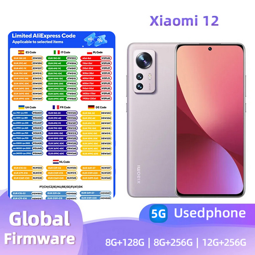 Xiaomi 12 5G Android 6.28-inch RAM 12GB ROM 256GB used phone