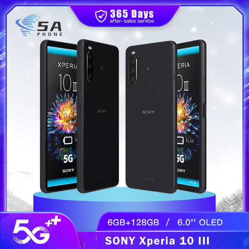 Sony Xperia 10 iii 10iii 5G Dual Sim XQ-BT52 6.0" OLED 6GB RAM 128GB ROM Snapdragon Octa Core NFC Original Android Cell Phone