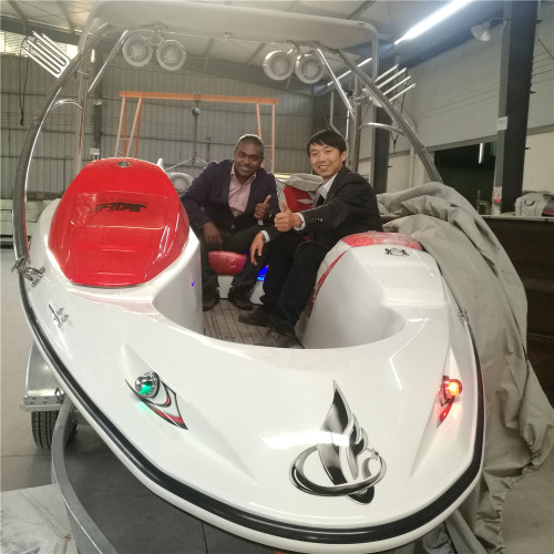 4 Seats Outboard Engine Model Fiberglass Passenger Boat