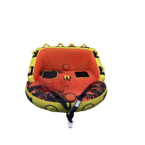 Surfing 3-person water inflatable drag ring, speedboat traction hovercraft, inflatable backrest floating row