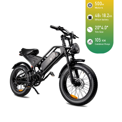 WindChaser 500W Electric Mountain Bike for Adults Off-Road Commuting with Lithium Battery Shock Absorption and AntiSlip Features