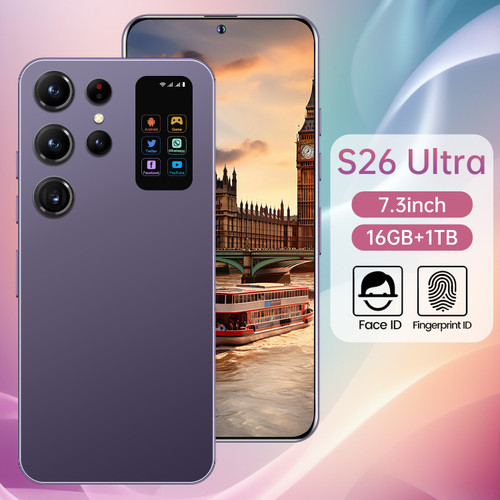 Hot Selling S26 ultra Original 7.3Inch 16GB+1TB Android 5G Smartphones Unlocked Cellular CDMA/LTE for Gaming
