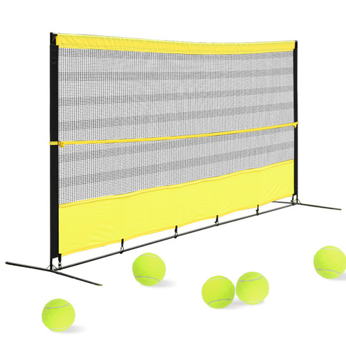 3.6*1.8m/1.85*2.05m Portable Tennis Training Net Foldable Easy Carry Rebound Serve Practice Durable Iron Construction Multicolor