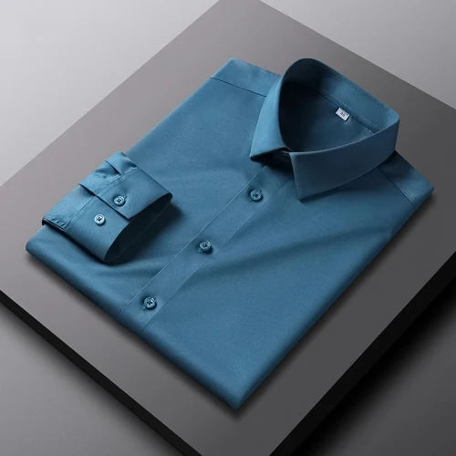 Men's Long Sleeve Solid Color Casual Fashionable Shirt Non-Ironing Wrinkle Resistant Business Top