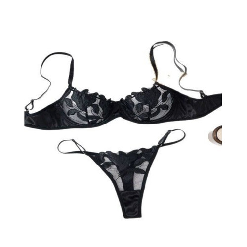 Sexy Lace Underwire Push Up Lingerie Contour Bra And Panty Sets For Women Gathering Chest Underwear Embroidery Bralette Set