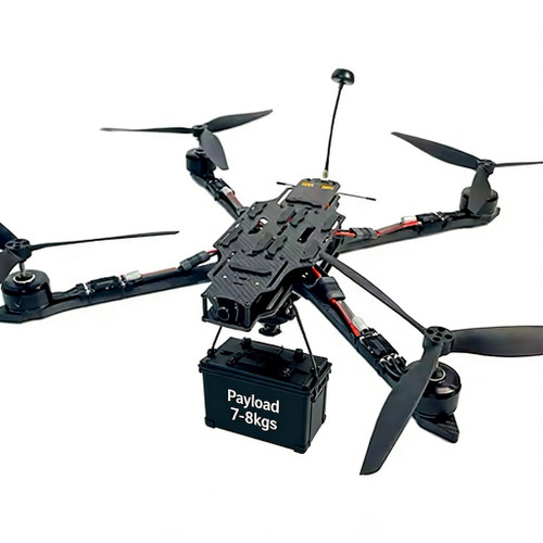 15 Inch Durable Delivery Drone Handles 8KG Payloads at 140KM/H Speed with Precision Control Long Range FPV System