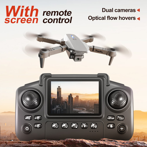 Cheap Hot E88 E99 Drone Toy for Beginner Remote Control With Screen Headless Mode Dual Camera Flow Hover Novices Brushless Motor