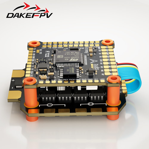 DAKEFPV F722 Metal Flight Controller GT 4in1 ESC High Current Custom Mold Multi-Brand Compatible FPV Racing Drone Made CN/GUA
