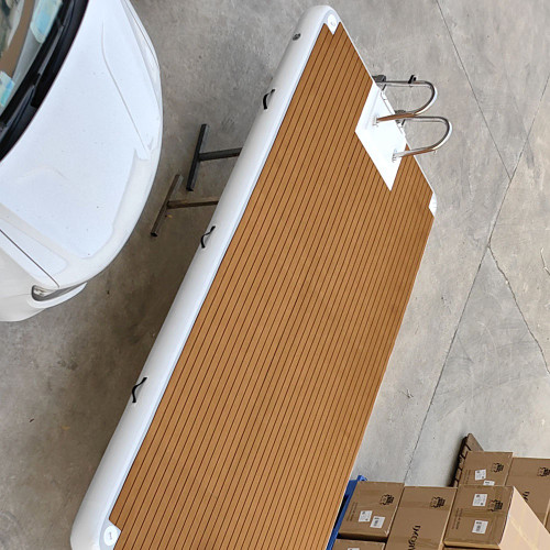 Factory Price Discount Water Leisure Jetski Floating Dock Boat Lift Inflatable Float Dock Swim Inflatable Dock Floating Platform
