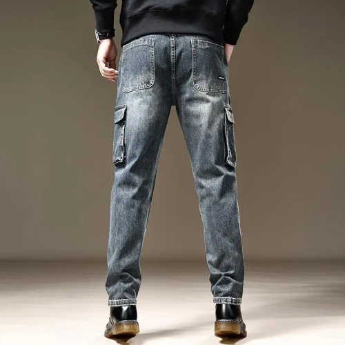 Loose Baggy Plus Big Size Jeans for Men Work Wear Oversize Trousers Man Cowboy Pants Classic Xs Designer Grunge Y2k Soft Retro