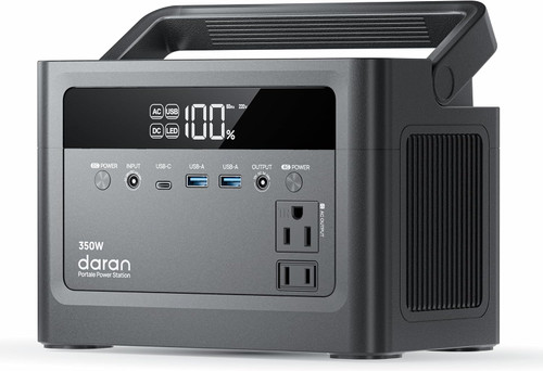 2026 Portable Power Station 700W Surge, 288Wh LiFePO4 Battery Backup, Power Bank with AC Outlet 350W/110V, Solar Generator Fast