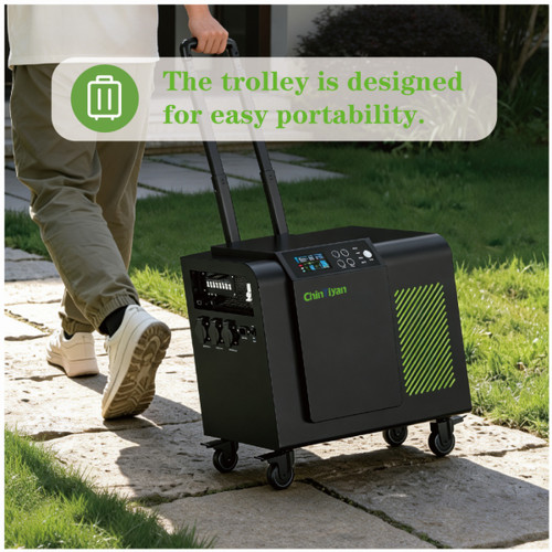5000W 5210Wh Trolley-Style Portable Power Station For Home and Outdoor Use