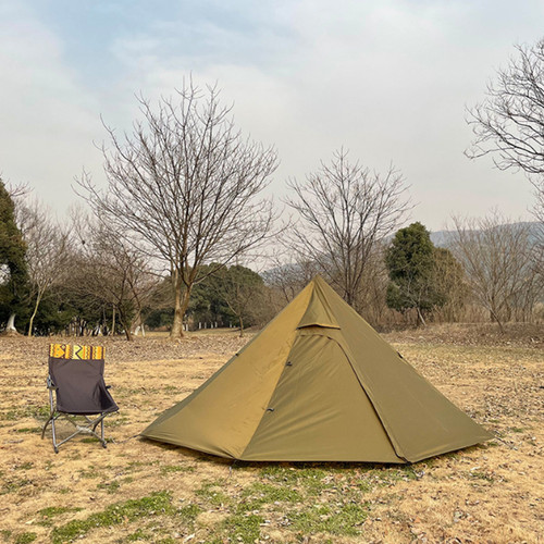 Waterproof Lightweight Luxury Canvas Pyramid Tent 1-Door Four Season Outdoor Backpacking Hiking Camping
