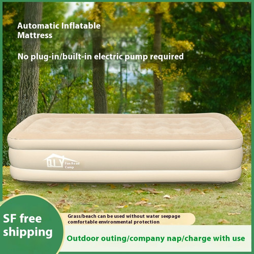 PVC air Mattress Camping air Cushion air Mattress with Built-in Pump