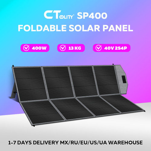 New 400W Foldable Solar Panel 40V Portable Solar Charger with MC-4 for Power Station Solar Generator Powerbank Camping Outdoor