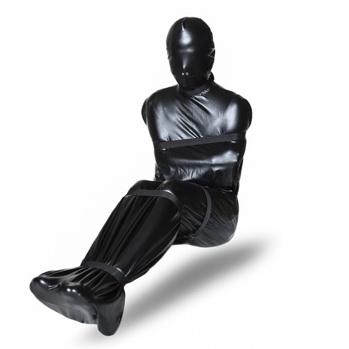 Zip Full Body Bondage Mummy Sack Sleeping Bag Erotic Costume BDSM Detachable Hood Mask Restraint Slave Sex Toys for Women Men