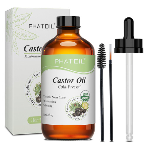PHATOIL 118ml/236ml Organic Castor Oil Cold Pressed 100% Nature  Castor Oils