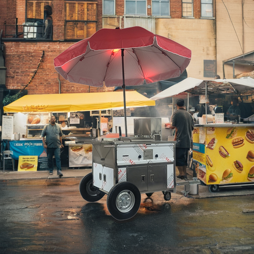 Coffee Van Catering Cart Burgers Fries Ice Cream Bus Mobile Food Truck Square Food Trailer With Full Kitchen Equipment
