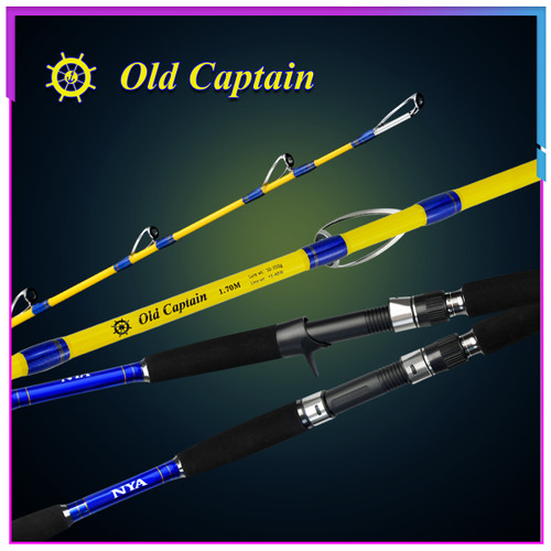 Old Captain 1.6m 5 Feet Very Strong Solid Tip Boat Rod Casting XH Offshore Sea Fast Jigging Fishing Hard Spinning Grouper Pole