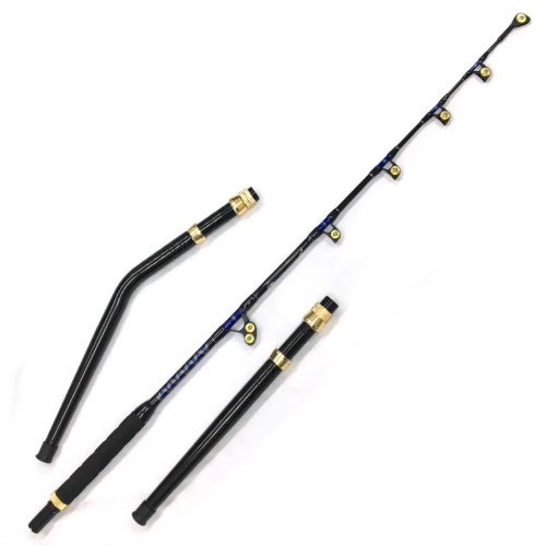 Topline 130LBS Deep Sea Saltwater Fish Fishing Tuna Shark Rods Big Game Bottom Fishing Ocean Boat Fishing Slow Action EVA Handle