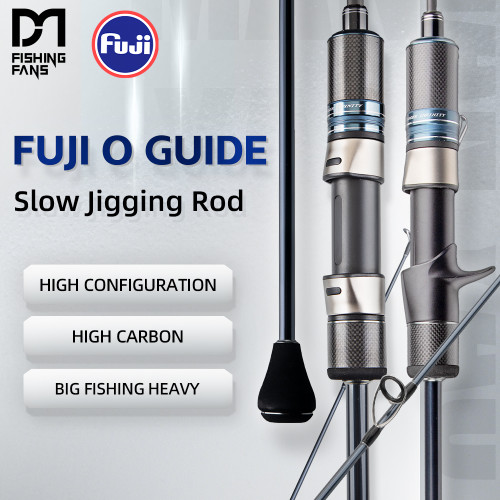 FISHINGFANS SLOW PITCH JIGGING FUJI O GUIDE 1.93m ML M MH 150-400g SOLID TIP SALTWATER BOAT HIGH CARBON FISHING ROD